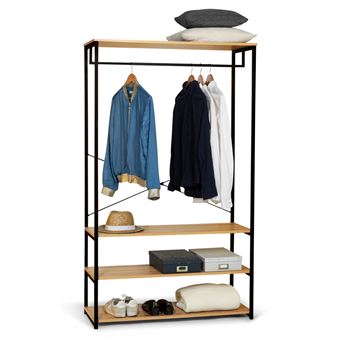 Dressing Modulable Double Penderie Detroit – L.180 Cm Design Industriel Bois & Métal – IDMarket