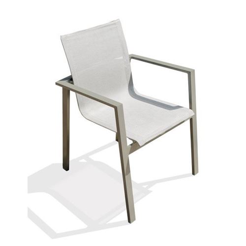 Non Communiqué Vert Fauteuil De Jardin Miami-Ft-Kaki En Aluminium L 58 X L 58 X H 84 Cm