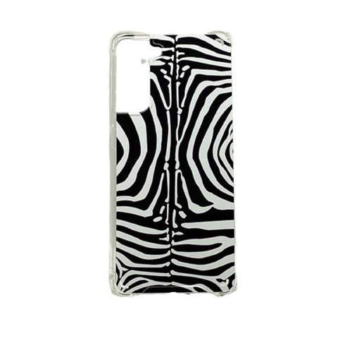 Coque Pour Samsung Galaxy S22 Frusde Rayures Zébrées Etui de Protection-Noir Blanc