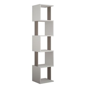 Bibliothèque en bois "Piri" - 35 x 30 x 161 cm - BlancMoka clair - 1