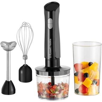 Mixeur plongeant 3 en 1 mixeur/hachoir/fouet - RUSSEL HOBBS - Desire Matte Charcoal -  500 W - 2 vitesses + Pulse - Noir - 1