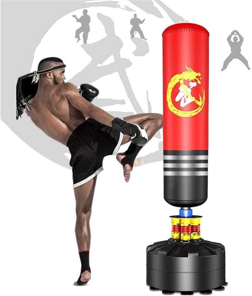 Colonne de boxe debout sac de frappe gonflable tumbler fitness  décompression sacs de sable kick boxe boxeo taekwondo martial