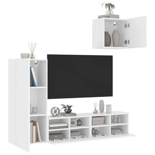 Vidaxl Blanc Unités Murales 4 Pcs - Image 3