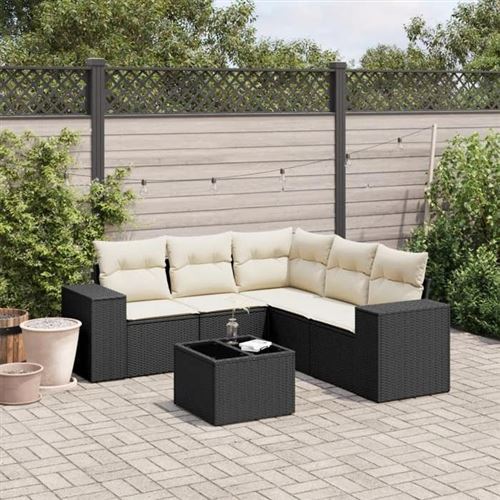 Non Communiqué Noir Salon De Jardin Modulable Vidaxl Rotin 6 Pieces X 83 X 69 5 Personnes