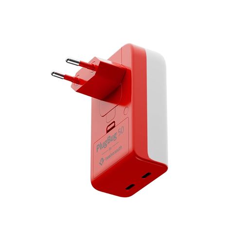 Chargeur Mural USB-C PD 50W Modèle PlugBug avec Fonction Find My Compact GaN Twelve south Blanc