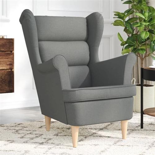 vidaXL - Fauteuil de salon - Gris - Image 2