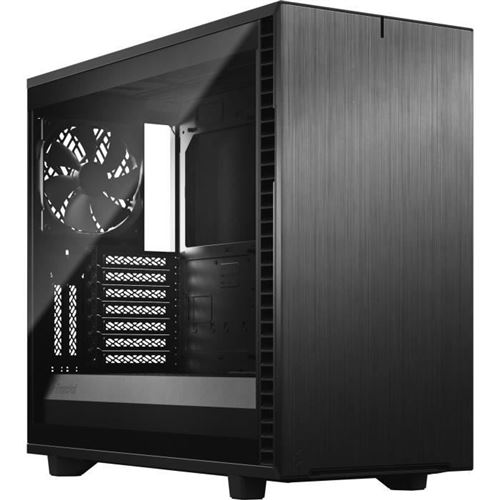 Fractal Design Define 7 - Tour - ATX étendu - panneau latéral fenêtré (verre trempé) - pas d'alimentation (ATX) - noir - USB/Audio