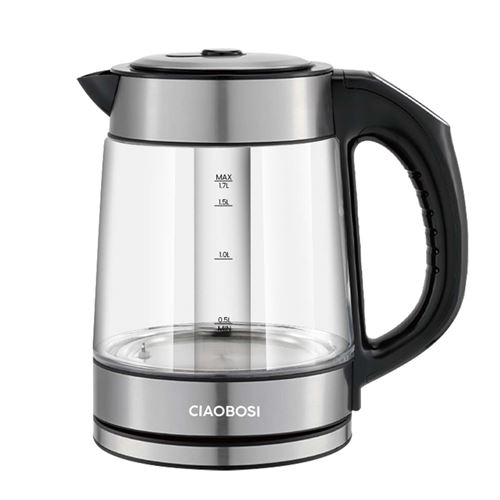 AVIZAR Bouilloire Electrique 1.7L 2000W Verre Borosilicate avec R&eacute;glage de Temp&eacute;rature Transparent