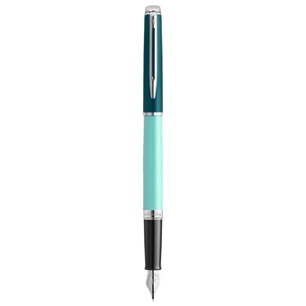 Stylo plume Waterman Hémisphère, laque verte, finition palladium, plume moyenne en acier inoxydable, coffret cadeau