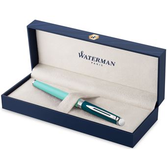 Stylo plume Waterman Hémisphère, laque verte, finition palladium, plume moyenne en acier inoxydable, coffret cadeau