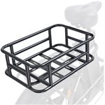 HITWAY Panier de Vélo Arrière HK1, Panier Vélo, Résistant à L'eau, Montage Facile, Bike basket, Métal Noir