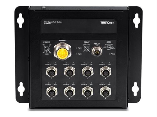 TRENDnet TI-TPG80 - Commutateur - non géré - 8 x 100/1000/10000 + 1 x SFP Gigabit partagé + 1 x SFP - fixation murale - Tension CC - Conformité TAA