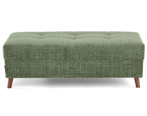 Non Communiqué Rune - Pouf En Velours Texturé - Vert Sauge