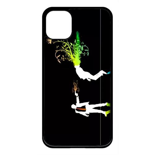 Coque My-Kase pour iPhone 11 - abstrait head shot - Plastique Noir