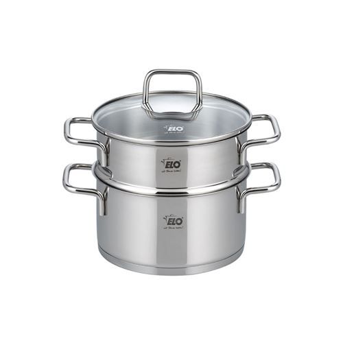 Non Communiqué Gris Cuiseur Vapeur En Inox 18 Cm De 2 Litres Elo Citrin