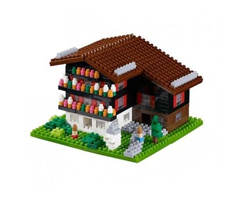 Brixies - 410158 - jeu de construction 3d-motif - chalet suisse