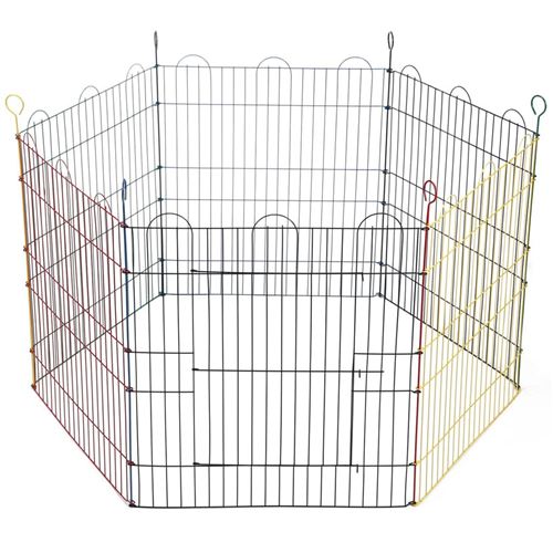 Beeztees Cage pour lapins 6 panneaux 66,5x58 cm Métal