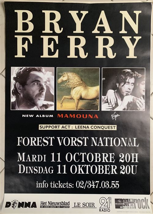 Bryan FERRY - Live Mamouna 1988 - 70x100cm - Affiche