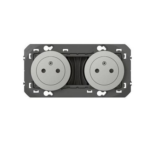 Legrand Aluminium Double Prise De Courant Dooxie - 2P+T Surface - 16A - Image 1
