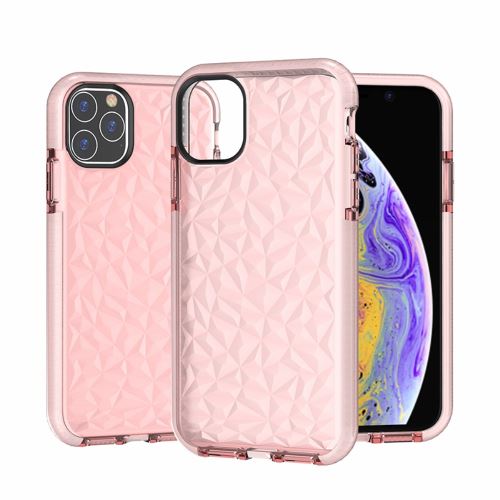 Coque en TPU Hybride 3D de grain de diamant rose pour votre Apple iPhone XR 6.1 pouces (2019)