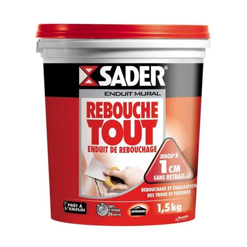 ENDUIT REBOUCHE TOUT PATE 1.5KG SADER (Vendu par 1)