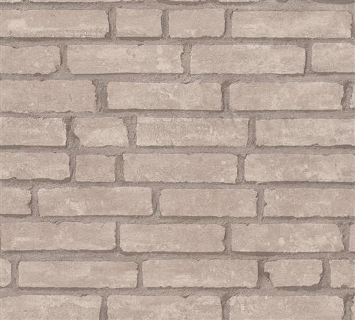 Profhome 377473-GU Papier peint aspect pierre carrelage mat gris beige 5,33 m2