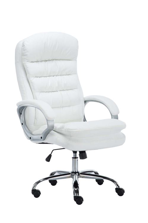 Fauteuil de bureau XXL Vancouver similicuir , Blanc