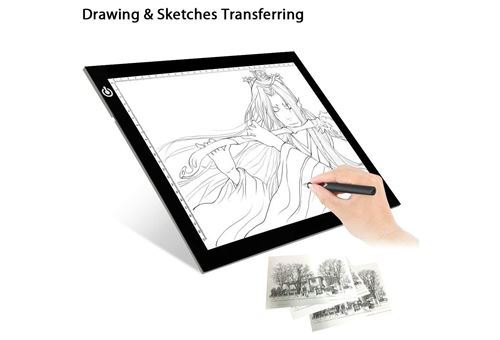 Tablette Lumineuse A3 Portable Réglables de Luminosité LED avec Scale Board