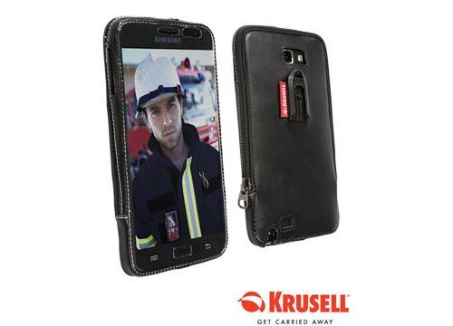 Krusell Classic Multidapt - Beschermhoes voor mobiele telefoon - leer - zwart