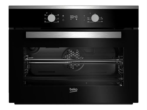 Beko BCE18300XC - Four - intégrable - niche - largeur : 56 cm - profondeur : 55 cm - hauteur : 45 cm - avec système auto-nettoyant - classe A - verre inox/noir
