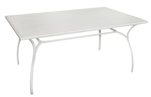 Table de repas en fer coloris ivoire - Dim : 160 × 100 cm -PEGANE-