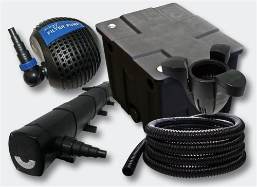 Comparer les prix de Kit de filtration de bassin 12000l Stérilisateur 72W Pompe Skimmer