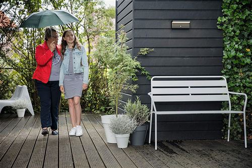 Philips Luminaire Exterieur Led Applique Avec Detection Bustan Gris Lumiere Blanc Chaud