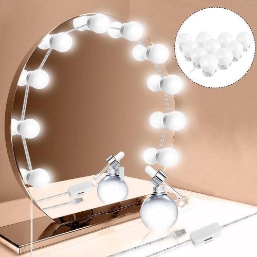Kit d'ampoules de miroir de courtoisie de la Confédération, lumière de  maquillage LED, 3 couleurs, ampoule cosmétique à intensité variable, lampe  murale, USB, 12V - AliExpress