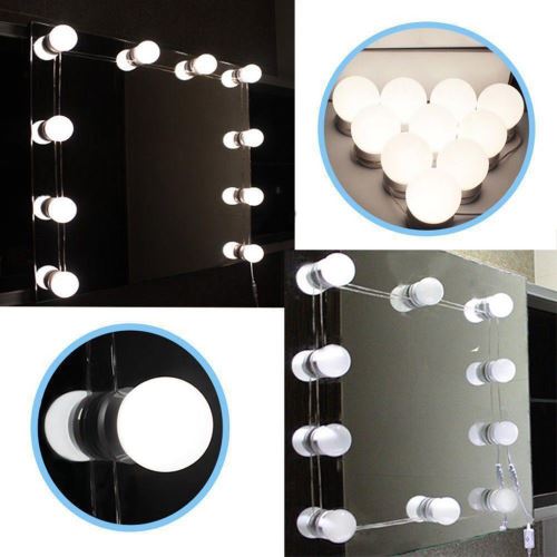 Kit de lumières de miroir de courtoisie de style de lampe de mur LED avec  la lumière dimmable 10 ampoules pour la table de maquillage réglée dans