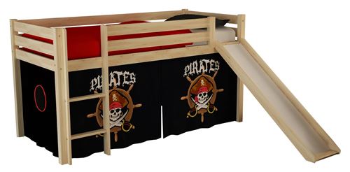 Paris Prix - Tente Textile Pour Lit pino Pirates Ii Noir