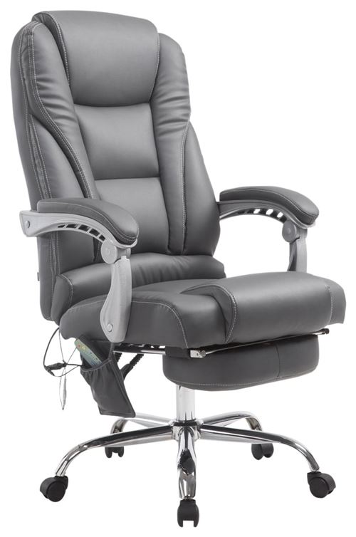 CLP Fauteuil de bureau Pacific V2 avec Fonction massage , Gris