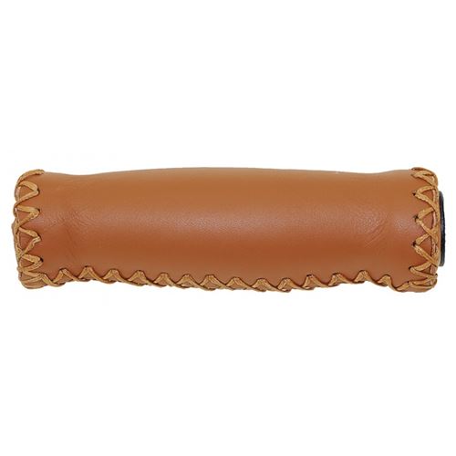 Velo Poignées cuir 125 mm marron par jeu