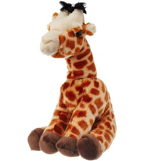 Wild Republic peluche en peluche girafe assise 30 cm marron