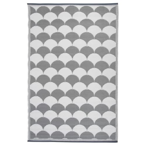 Esschert Design Tapis d'extérieur 180x121 cm Gris et blanc OC24