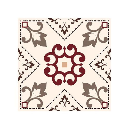 6 stickers carreaux tons gris et marron 15 x 15 cm