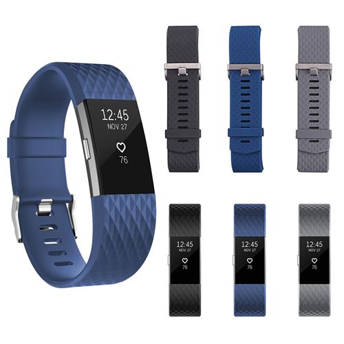 10pcs bande de remplacement en silicone Smartwatch Sport bracelets pour Fitbit Charge 2 TH899
