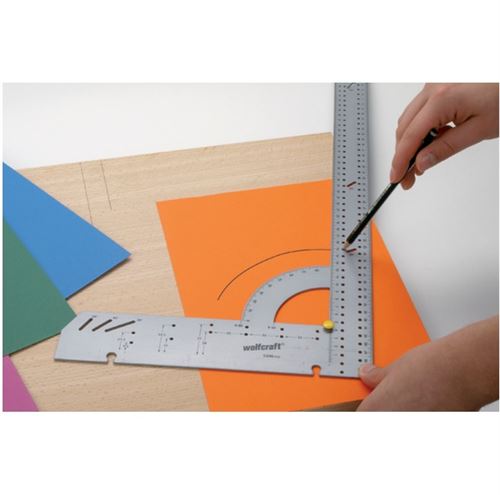 Wolfcraft 5205000 Try Square 45° Stop 200x300mm Multi-functional Tool