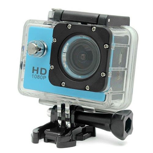 Camera embarqu&eacute;e sport caisson &eacute;tanche waterproof 12 mp full hd 1080p bleu 32go yonis