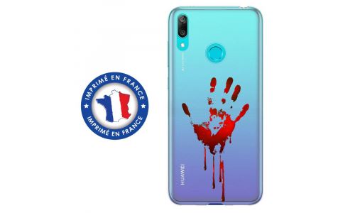 Coque souple pour Huawei Y7 (2019) avec impression Motifs main ensanglantée