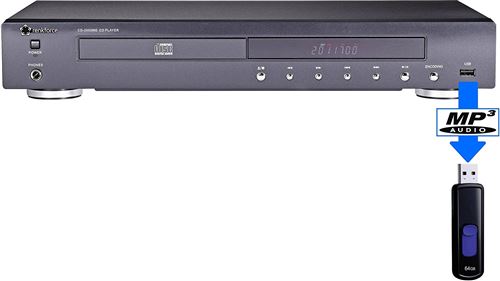 Lecteur CD renkforce CD-2000ME noir