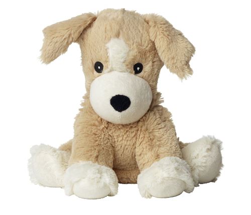 Warmies chiot câlin chaud 34 cm brun/blanc