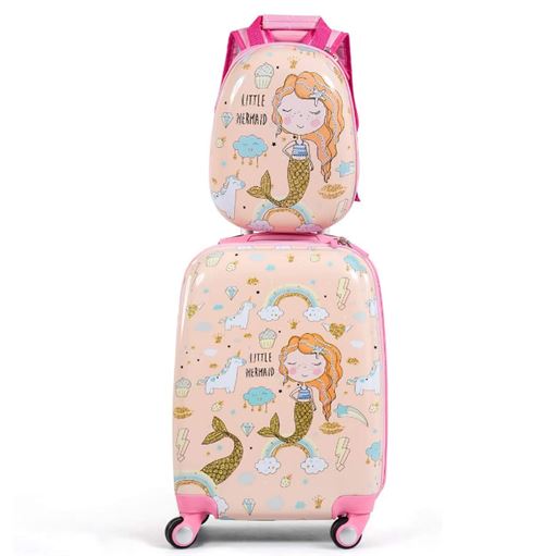 Giantex valise enfant sac à dos enfant trolley à roulettes pour
