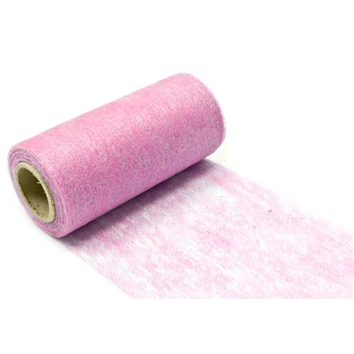 Lot de 10 Rouleaux en tissus non tissé coloris Rose - 10 cm x 10 m