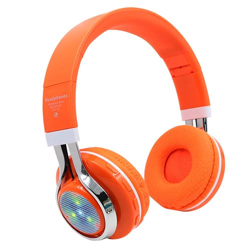 Casque à réduction Bluetooth 4.1 antibruit radio,sans fil - Orange